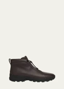 ZEGNAMen's Triple Stitch™ Vetta Grained Leather Sneaker Boots