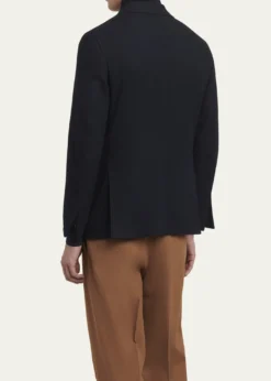 ZEGNAMen's Trofeo Blazer with Suede Bib