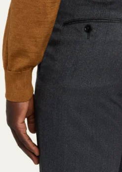 ZEGNAMen's Trofeo Wool Straight Fit Flat-Front Pants