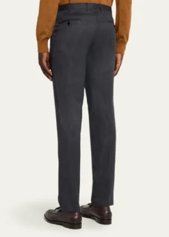 ZEGNAMen's Trofeo Wool Straight Fit Flat-Front Pants