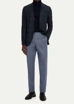 ZEGNAMen's Winter Crossover Check Single-Breasted Sport Coat