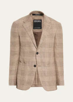 ZEGNAMen's Winter Crossover Large Plaid Sport Coat
