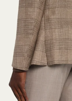 ZEGNAMen's Winter Crossover Large Plaid Sport Coat