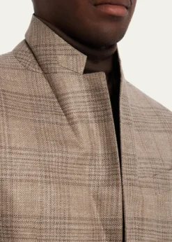 ZEGNAMen's Winter Crossover Large Plaid Sport Coat