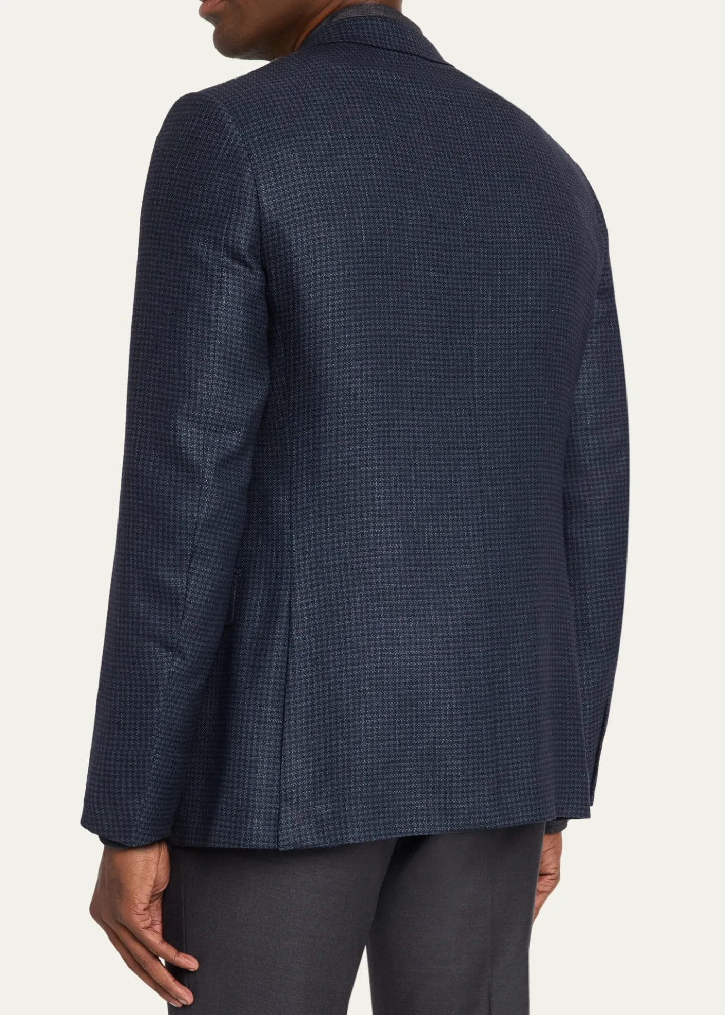 ZEGNAMen's Woven Houndstooth Single-Breasted Sport Coat