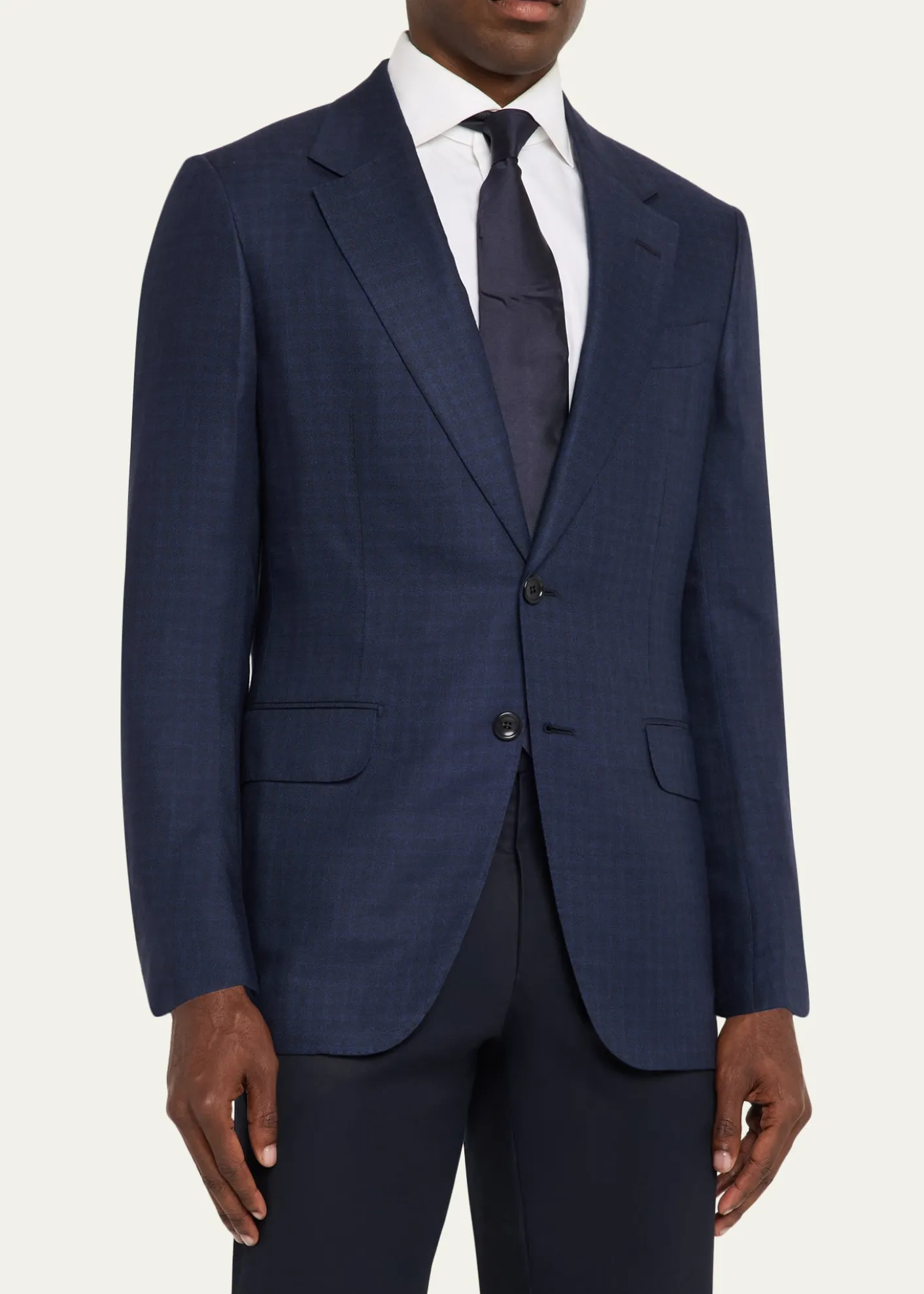 ZEGNAMen's XXX Couture Gingham Cashmere and Silk Sport Coat