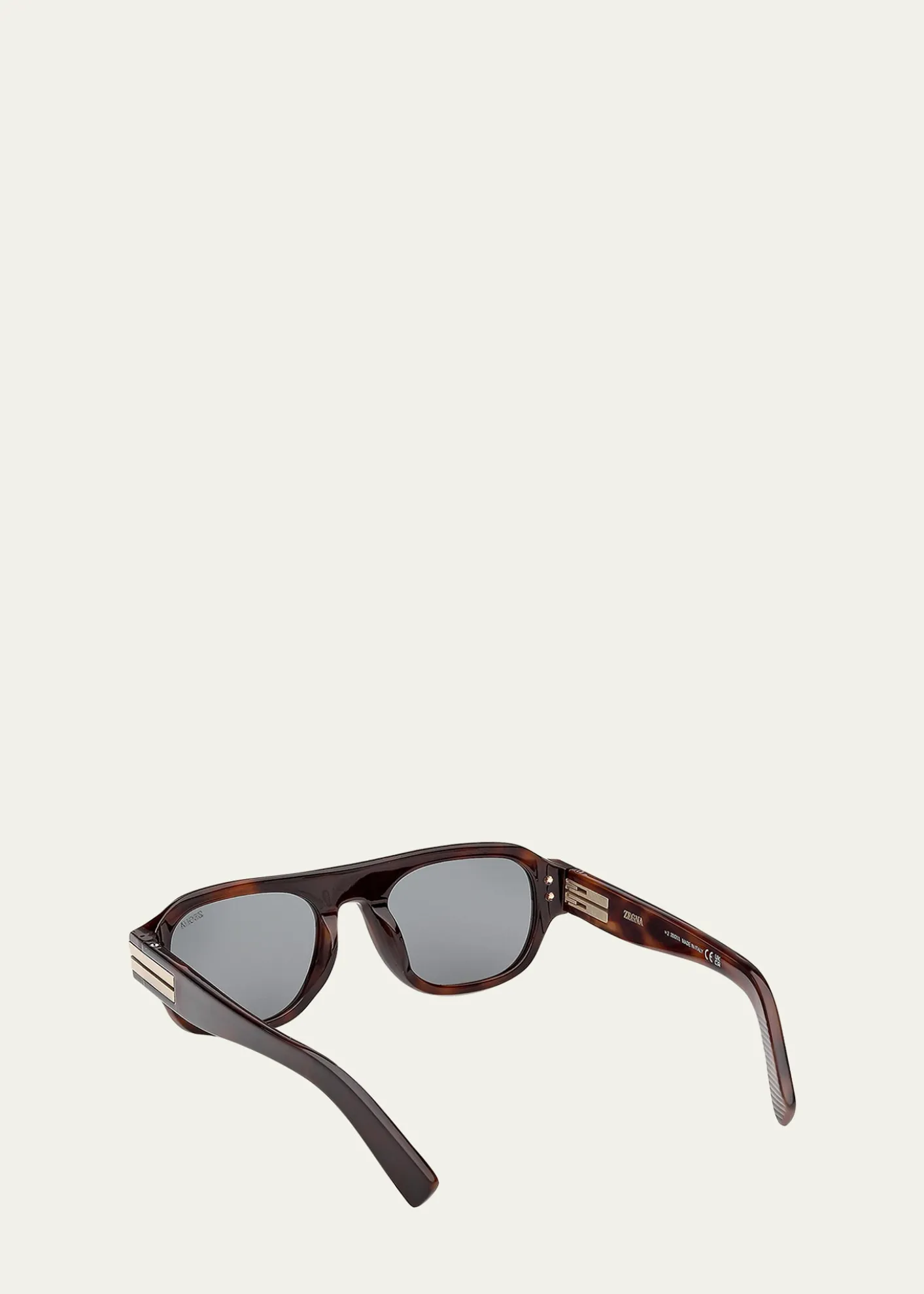 ZEGNA52mm Acetate Round Sunglasses