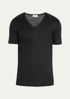 ZimmerliMen's Sea Island V-Neck Cotton T-Shirt