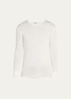 ZimmerliMen's Wool-Silk Crewneck T-Shirt