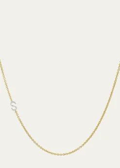 Zoe Lev JewelryDiamond Asymmetrical Initial Necklace