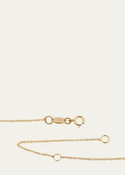 Zoe Lev Jewelry14K Gold Asymmetrical Initial and Bezel Diamond Necklace, 16-18"L