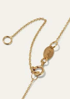 Zoe Lev Jewelry14K Gold Asymmetrical Initial and Bezel Diamond Necklace, 16-18"L