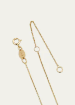 Zoe Lev Jewelry14k Gold Asymmetrical Initial and Bezel Diamond Necklace