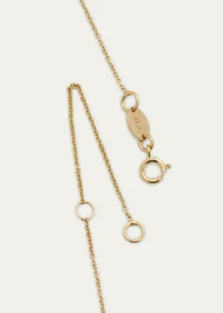 Zoe Lev Jewelry14k Gold Asymmetrical Initial and Bezel Diamond Necklace