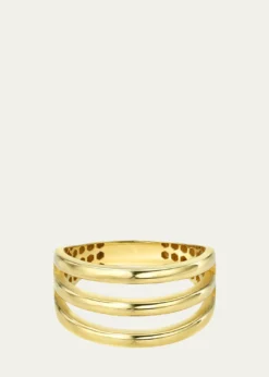 Zoe Lev Jewelry14K Yellow Gold Triple Row Ring, Size 7